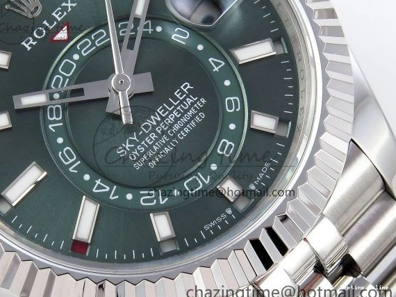 0512 UrbanStyle Sky-Dweller 326934 904L SS ZF 1:1 Best Edition Green Dial on SS Jubilee Bracelet A 1486